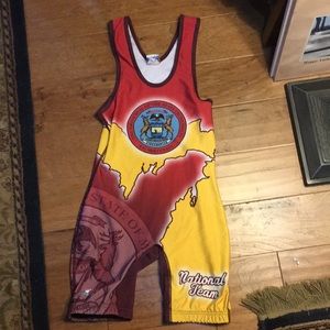 State of Michigan National Team wrestling singlet